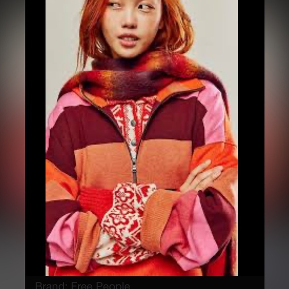 Free People Coastal stripe pull over sz XS - Picture 4 of 4